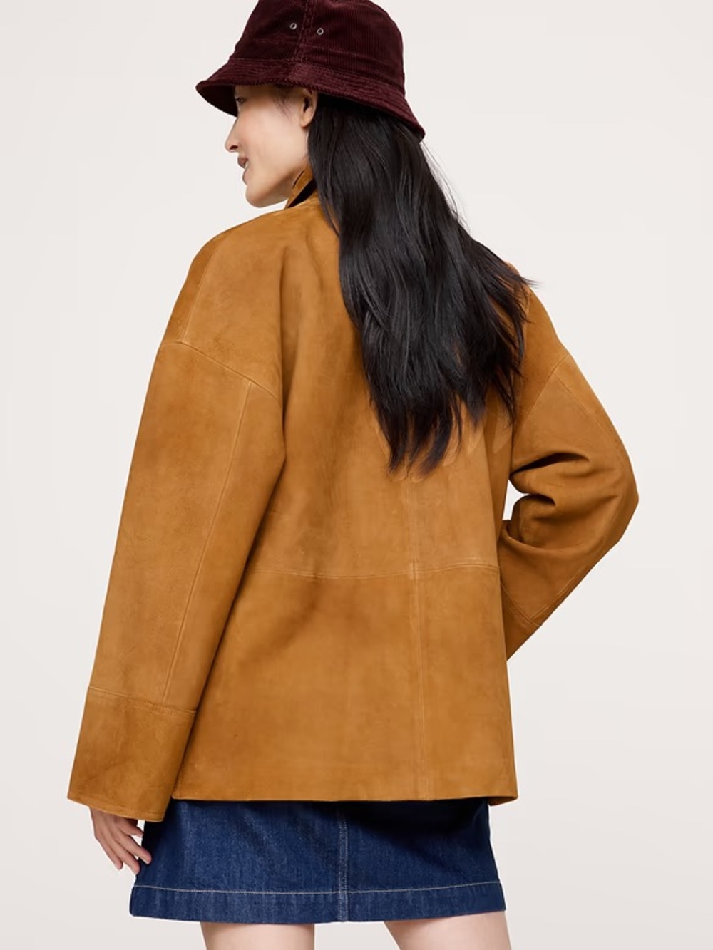 NWT Banana Republic Heritage Suede Jacket XL Caramel - Picture 3 of 7